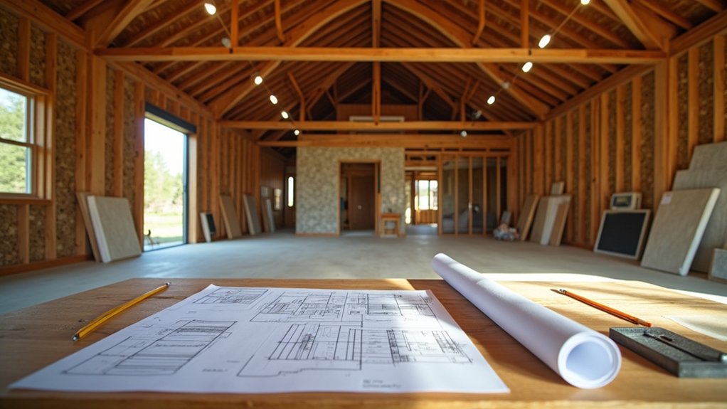 barn renovation accommodation plan