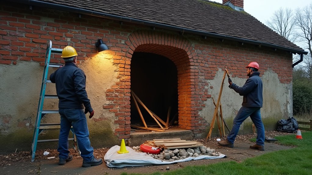 inspect assess and ensure safety when starting a outbuilding renovation
