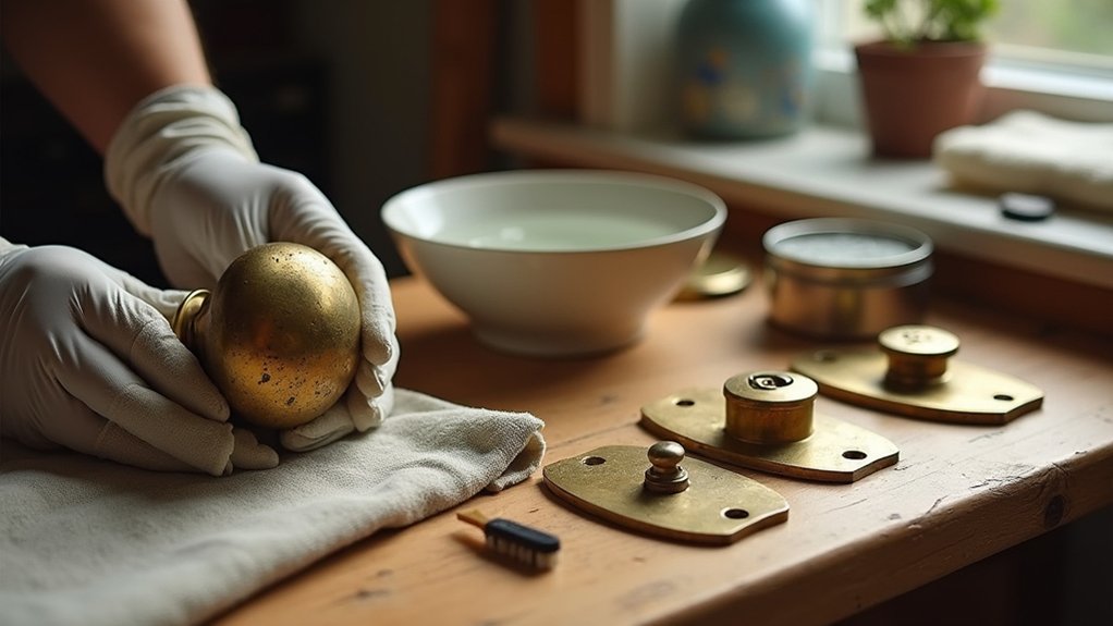restoring vintage brass hardware